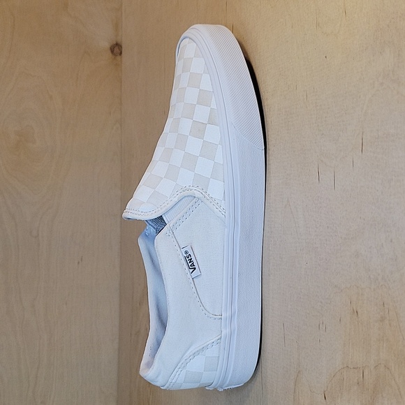 Vans Classic Slip On White Checkerboard Womens Shoes - Picture 1 of 10